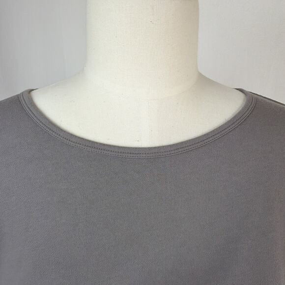 NWT Kleen Taupe Long Sleeve V-Neck Asymmetrical Tunic 100% Cotton #0722 XL - Picture 6 of 8